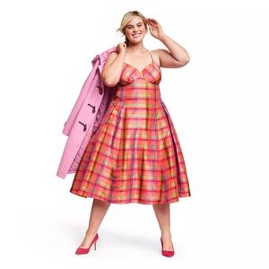 Isaac Mizrahi For Target Silk Plaid Dress